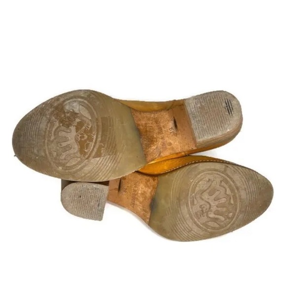 Shabbies Amsterdam Womens 39 US 8.5 Ankle Boots Cognac Tan Booties Leather 3" H - Picture 11 of 12